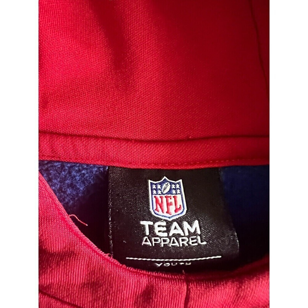 New York Giants Sweater boys L 10/12 Blue Red NFL Football Hoodie - Picture 5 of 7